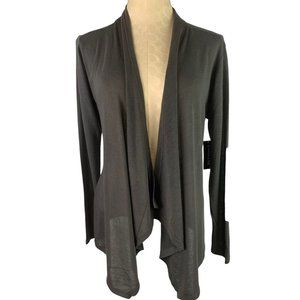 Small Allie & Rob Gray Lightweight Women's Sweater Open Cardigan Long Sleeve New